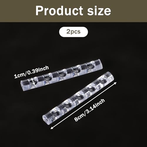 2 Pack Crystal Bar Pen Holder Transparent Brush Holder Acrylic Nail Art Painting Pen Brush Stand Brushes Rest Makeup Brushes Organizer Holders for Drawing Pens Manicure Nail Carving Pencils