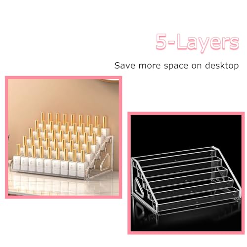 5-Tier Display Stand Rack, 2 Pack Nail Polish Organizer - style: 5 Tiers