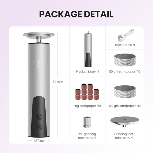 2-in-1 Electric Callus Remover for Feet, Professional Pedicure Tool Gift - color: Sliver
