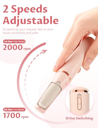 Callus Remover, 2026 Upgraded 3rd Electric Callus Removers for Feet, Foot File Callus Remover Pedicure Tools with 2 Speeds, for Dry/Calluses/Cracked/Hard Skin - Soft Smooth Skin (Pink)