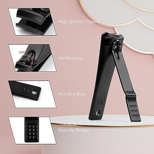 Manicure Set, Stocking Stuffer for Men, Nail Clipper Kit, Nail Clipper Set, Nail Care Kit, 8 In 1 Manicure Kit Grooming Kit Stainless Steel Facial Pedicure Care Tool, Christmas Gifts for Men Dad Teens - color: Black