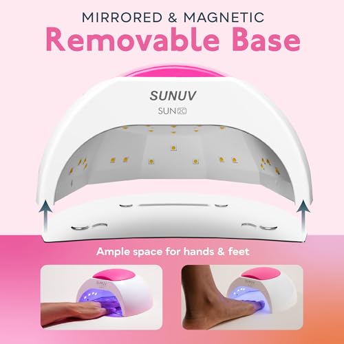 SUNUV UV Light for Gel Nail, Professional UV LED Nail Lamp SUN2C Rose - color: A-rose