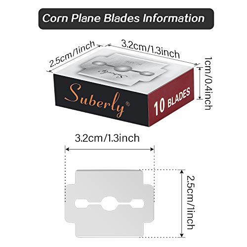 Mudder 120 Pcs Callus Shaver Replacement Blades Corn Plane