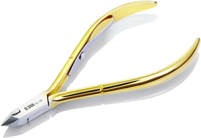 Generic Nghia Professional Cuticle Nipper C-112-16 (Full Jaw D-555) Cuticle Cutter Trimmer Manicure Tools Perfect Nail Care Tool at Home/Spa/Saloon (1 pcs), Yellow