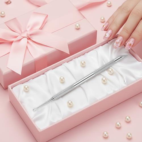 Metal Cuticle Pusher, Dual Ended Cuticle Scraper Stainless Steel