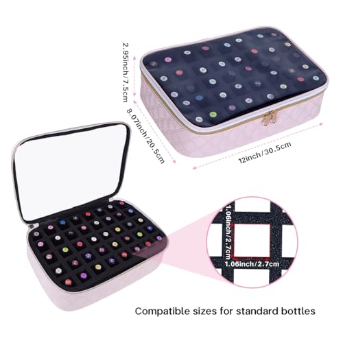 2 Pcs Small Clear Nail Polish Organizer Holds 80 Bottles Nail,Pink - color: Pink-Clear-2 pcs