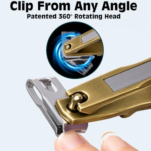 Heavy Duty Toenail Clippers for Thick Ingrown Nails Fingernail Set - color: 8pack - Antique Bronze