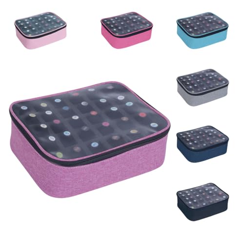 Small Clear Nail Polish Organizer Holds 30 bottles(15ml-0.5fl.oz) Nail Polish Case Multifunctional Nail Polish Bag organizer, Cosmetic Travel Makeup Cases for Women Purple - color: Purple, size: 1Pcs-30 bottles