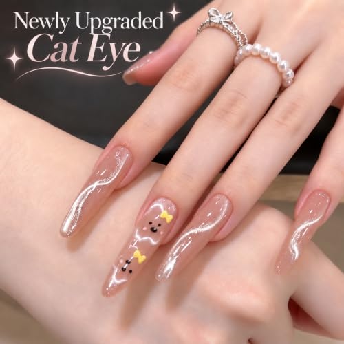 AzureBeauty 4-in-1 Cat Eye Nail Magnet for Gel Polish, Pink - size: 1 Pcs-A