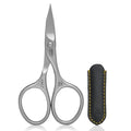 GERMANIKURE Curved Nail & Cuticle Scissors, Solingen Germany, Leather Case - style: Leather Sleeve