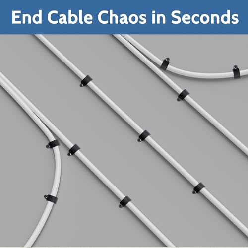 Cable Nails Clips 400 Pcs, 6mm 7mm 8mm 10mm Kit, U Staple Wall Clips Clamps