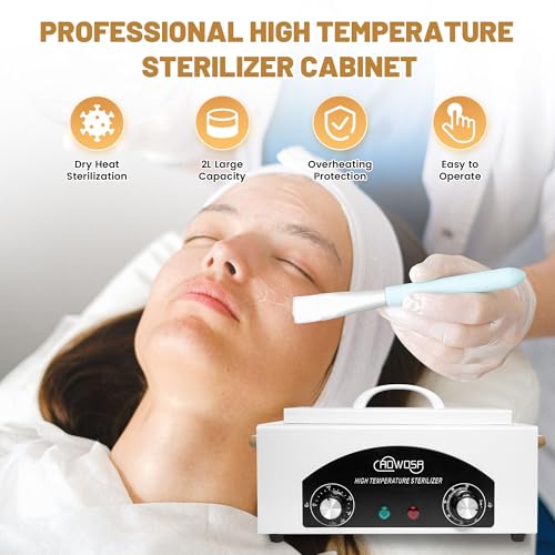 High Temperature Metal Tool Cleaning Box for Beauty Hair Nail Metal Tool - color: White