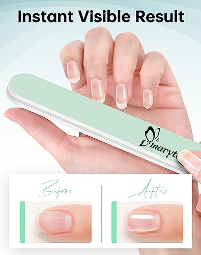 Maryton Nail Buffer 10PCS - Salon Shine for Natural Nails, 400 6000 Grit
