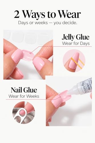 AzureBeauty Short Almond Press On Nails, Milky Pink, 32 Pcs 16 Sizes - color: A-Milky Pink