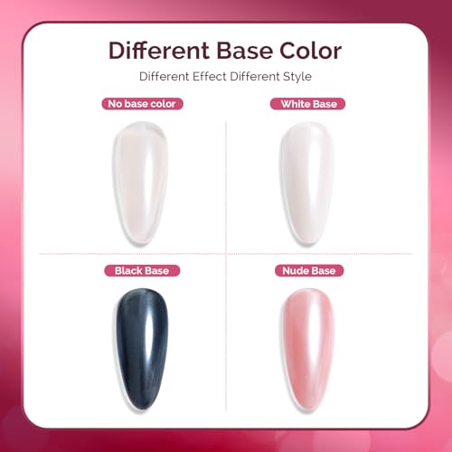 MelodySusie White Chrome Nail Powder for Gel Nails - color: White