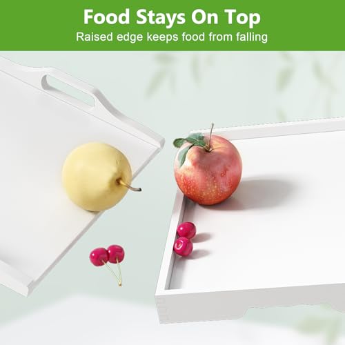 Youpehom Bamboo Bed Tray Table with Folding Legs, Large, White - color: White, size: Large