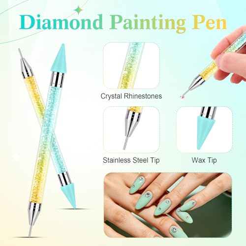 Tatuo Rhinestone Picker Tool Bedazzling Pen Dual Head, Gradient Colorful - color: Gradient Colorful