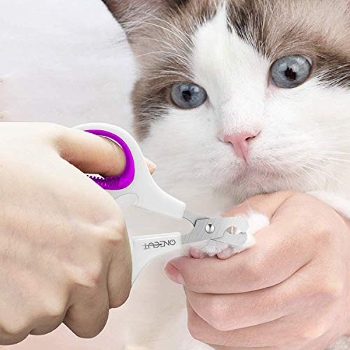 Pet Nail Clippers, Cat & Kitten Claw Nail Clipper Safe Sharp Trimmer - color: Purple