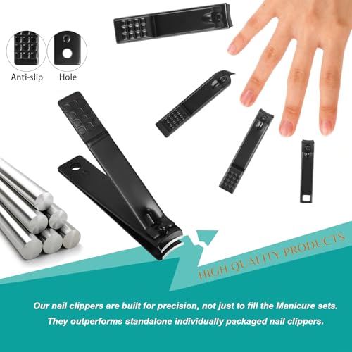 26Pcs Manicure Nail Clipper Set for Men Women Gift, Brown Case - color: Brown