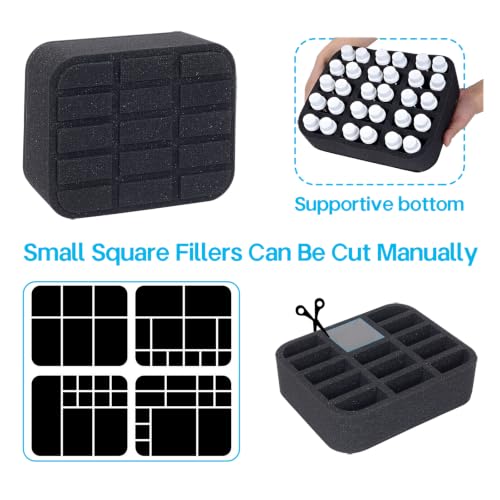 Essential oils Organizer Holder Foam Pad with Slots, can DIY - color: Black 15slots