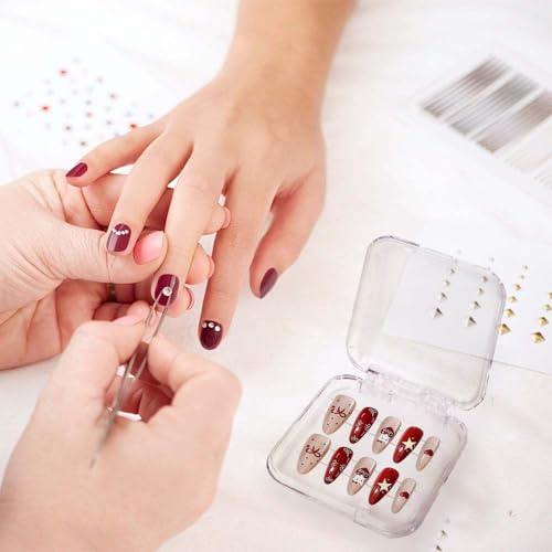 13Pcs Press on Nail Storage Box with 1 Storage Box, Nail Display