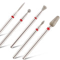 QUNZHAO 5Pcs Diamond Nail Drill Bits sets (RED (Fine) B03 set) - color: RED (Fine) B03 set
