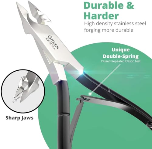 Professional Cuticle Trimmer & Nippers, Stainless Steel Nail Care Tool - color: Black