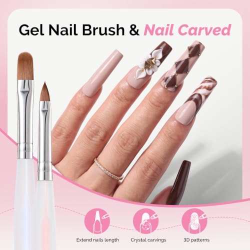 MelodySusie Nail Art Brushes Set 6pcs - size: 6 Pcs - Brushes