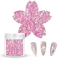 Laza 2.5g Chunky Glitter Cherry Blossom Shaped Confetti Nail Sequins - color: Pearl Pink