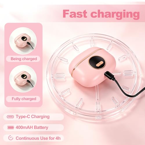 Electric Nail Clippers Automatic Nail Trimmer with Clip Storage Pink - color: Pink