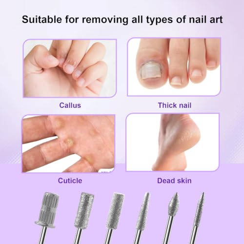 3/32'' Nail Drill Bits Set Diamond Bits and Sanding Band for Acrylic 2 Sets - color: 2 Sets Diamond and Sanding Band
