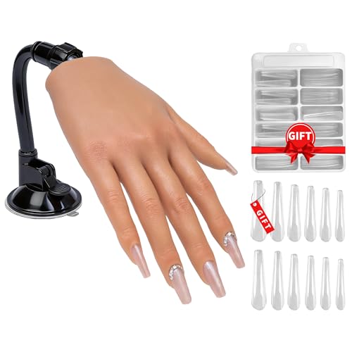 Realistic Silicone Practice Hand for Acrylic Nails, Flex Fingers - color: Color 3