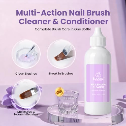 Beetles Nail Art Brushes Cleaner and Conditioner, 85ml (2.87 Fl.oz) - color: A - Clear-01