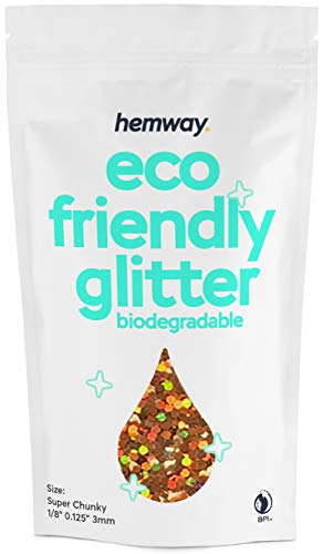 Hemway Biodegradable Glitter Copper Holographic 3.5oz Super Chunky - color: Copper Holographic, size: Super Chunky (1/8" 0.125" 3mm)