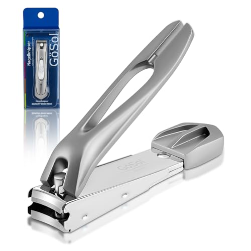Nail Clippers Anti Splash Fingernail Cutter, Carbon Steel, Sharp Blades - color: Silvery