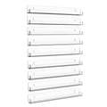 9 Pack Clear Acrylic Nail Polish Rack 15" L x 1.6" W x 2" H