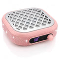 NOVAL Mini Cordless Nail Dust Collector for Nail Techs, Pink Rhinestone