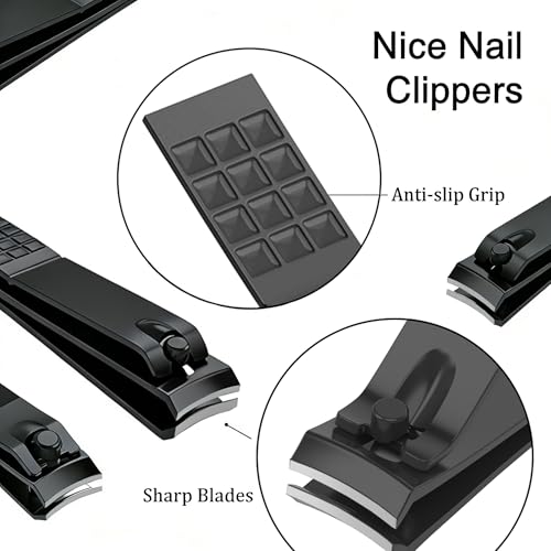 Tseoa Manicure, Pedicure Kit, Nail Clippers, Professional Grooming Kit, Nail Tools (BROWN26PCS) - color: Brown 26pcs