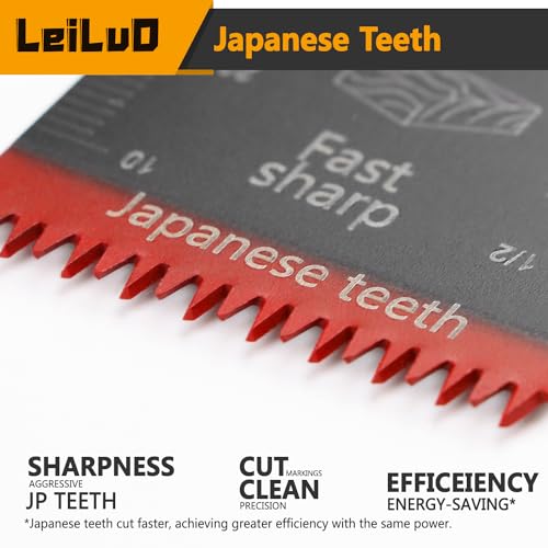 LEILUO 50Pcs Titanium Oscillating Tool Blades, Multitool Saw Blade Set Bag