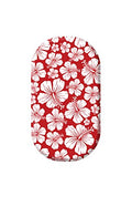 Minx Nails, Island Hopping,Red White Flowers Nail Wrap - color: Island Hopping