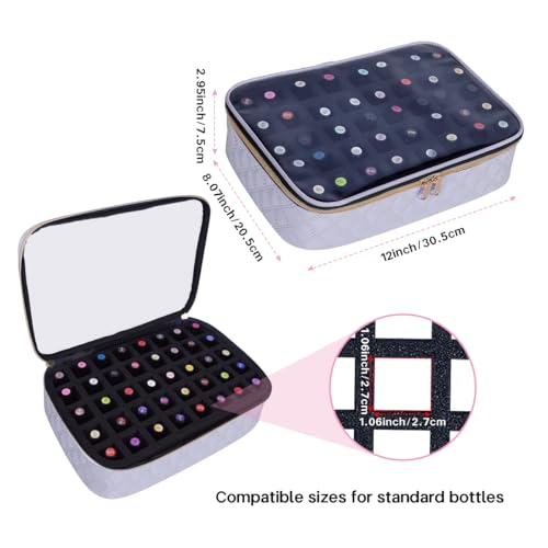 2 Pcs Small Clear Nail Polish Organizer Holds 80 Bottles Nail,Grey - color: Grey-Clear-2 pcs
