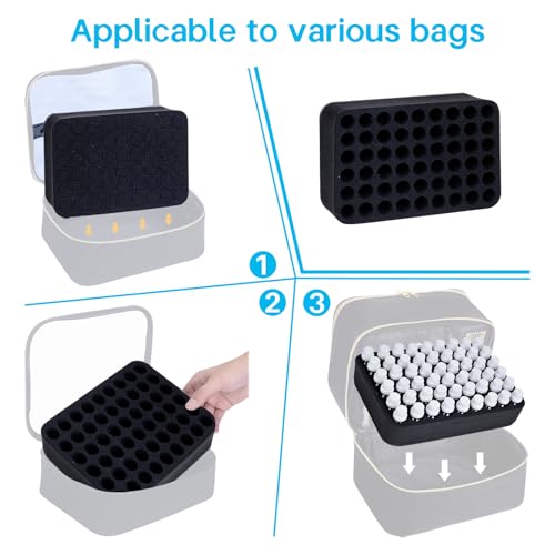 Essential oils Organizer Holder Foam Pad with Slots - color: Black 54