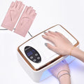 KADS 380W UV LED Nail Lamp with Built-in Hand Cushion & Free Pink Gloves – Professional Gel Nail Dryer for Fast Curing, Salon-Quality Manicure & Pedicure at Home