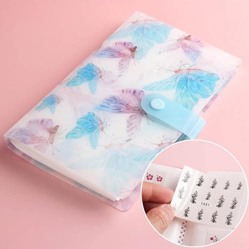 120 Slots Collecting Album for Nail Polish Strips Full Nail Wraps Toenail Stickers Storage Empty Storage Binder Book Water Transfer Nail Decals Storage Book Tools Nail Accessories - Butterfly - color: Butterfly