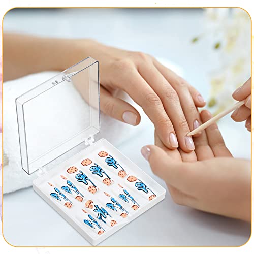 Landhoow 15 Pcs Press on Nail Box, Acrylic Display Case,White - color: White