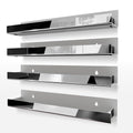 4 Pack 15 Inch Black Reflective Acrylic Floating Wall Shelves - color: 15in-black Mirror