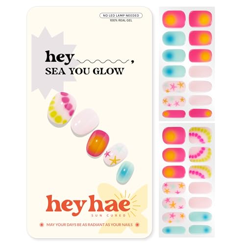 Heyhae Semi Cured Gel Nail Strips - Hey, Sea You Glow - color: Hey, Sea You Glow