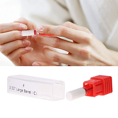 Sonew Nail Drill Bit, 1pc Nail Drill Bit Round Flat Ceramic Grinding Head Manicure Machine Accessories Tool for Polish Nail Art(Corn Head)