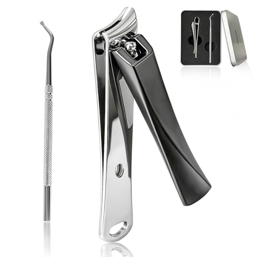 Ingrown Nail Clipper Slanted Curved Blade Toenails Clippers for Thick Nails - size: Small (Black)