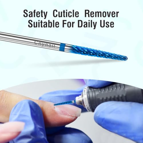 3/32" 2PCS Small Umbrella L Carbide Cuticle Cleaner Bit for Nail Cleaning - color: 014 Blue, size: M